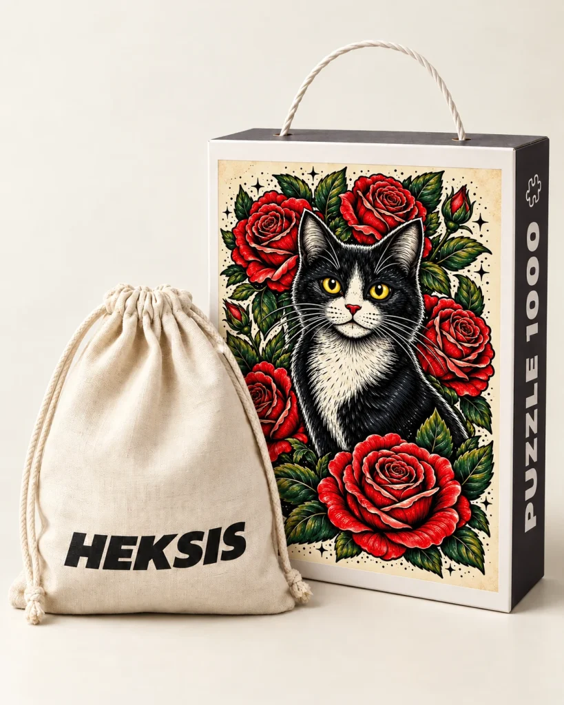 Roselyn — confezione puzzle Heksis con sacchetto in cotone