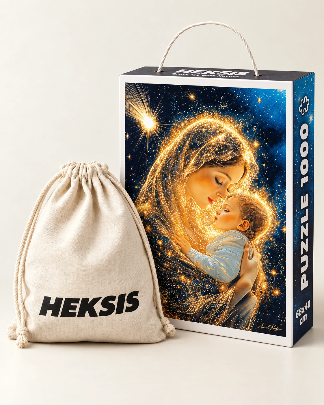 Mother of Light — confezione puzzle Heksis con sacchetto in cotone